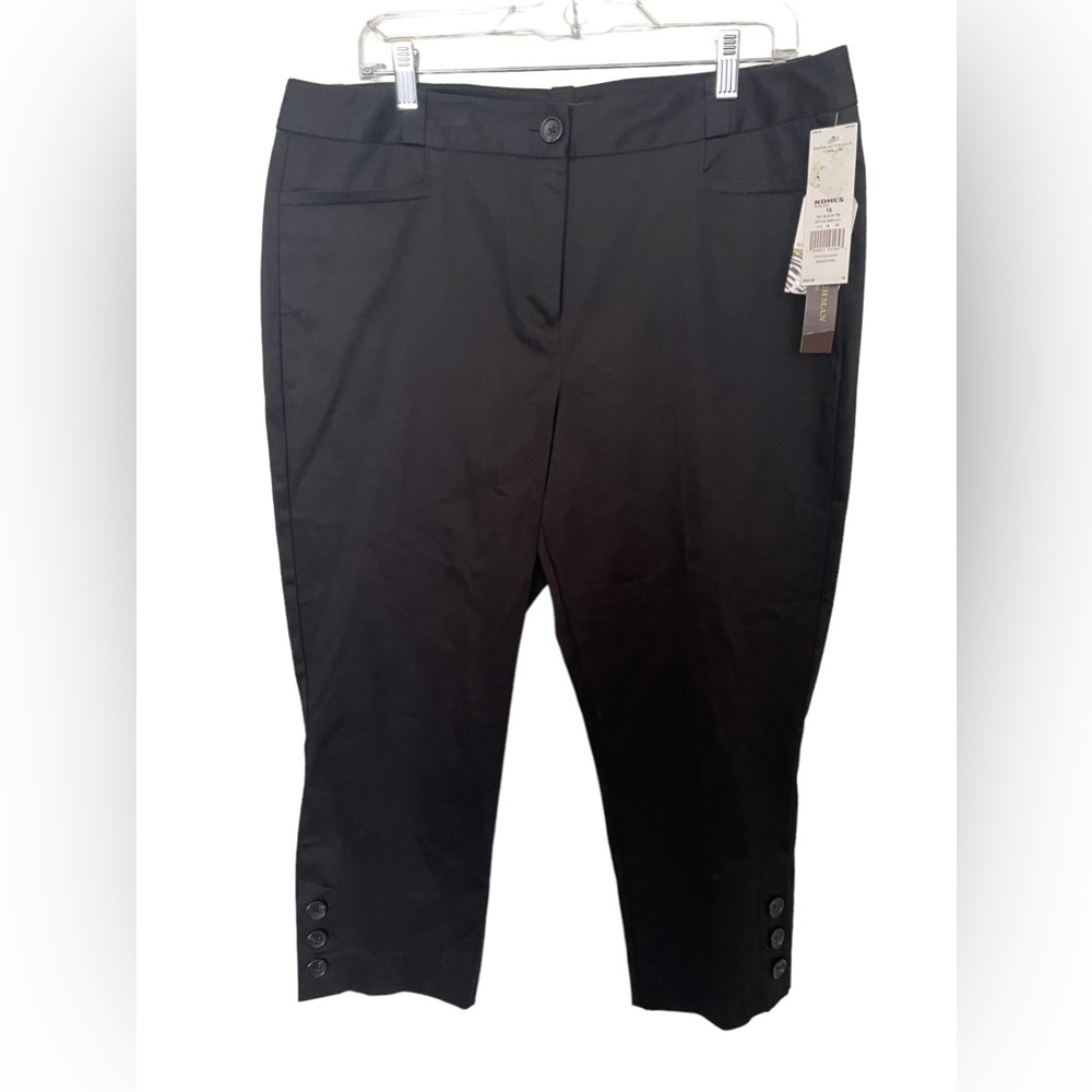 Dana Buchman Signature Women's Capris/Cropped Pant Straight Leg Black Size 16